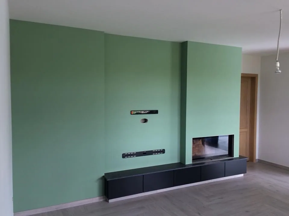 Fotobehang als alternatief voor een geschilderde muur in Kessel-Lo